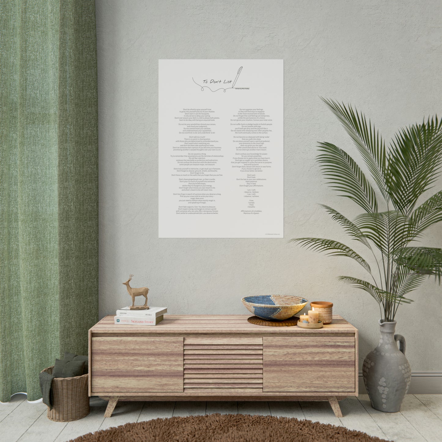 "To Don't List" Poetry Print